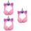 3Pcs Protetores De Unicórnio Pelúcia Rosa 7