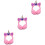 3Pcs Protetores De Unicórnio Pelúcia Rosa 5