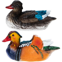2 Pares De Enfeites De Pato Resina Flutuantes