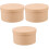 3 Conjuntos Redonda Kraft 14 X 7,5 Cm Para Biscoito Cupcake 6