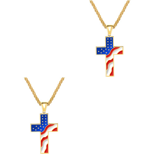 2 Unidades Pingente Com Americana Para Homem E 2