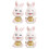 4 Unidades Rabbit Abanando A Cabeça Brinquedos Bobblehead 5