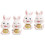 4 Unidades Rabbit Abanando A Cabeça Brinquedos Bobblehead 4