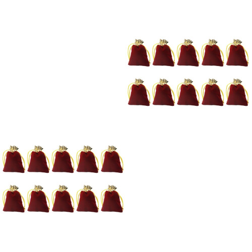 20 Unidades Sacos Com Cordão Para Armazenamento E Presentes ( ) 2