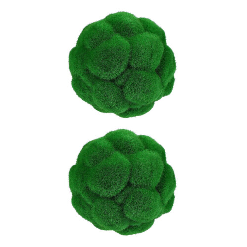 2 Unidades Bola De Grama De Artificial Verde Diâmetro 12 Cm 1