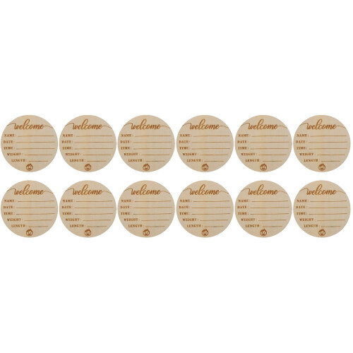 12 Unidades Placas De Para Bebê Mensais De Marco 1