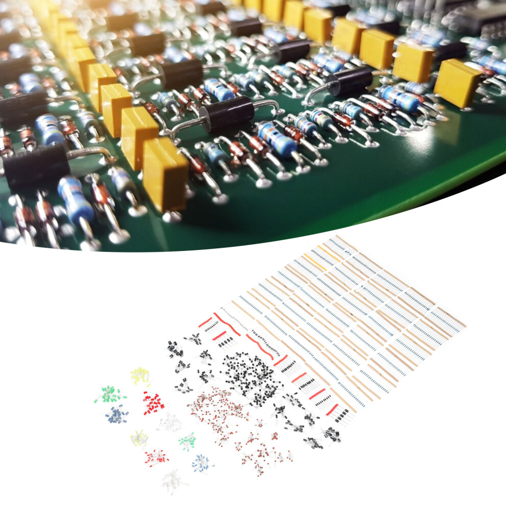 Electronic Component Kit LED Diodes, Resistors, Capacitors, Transistors, diodes