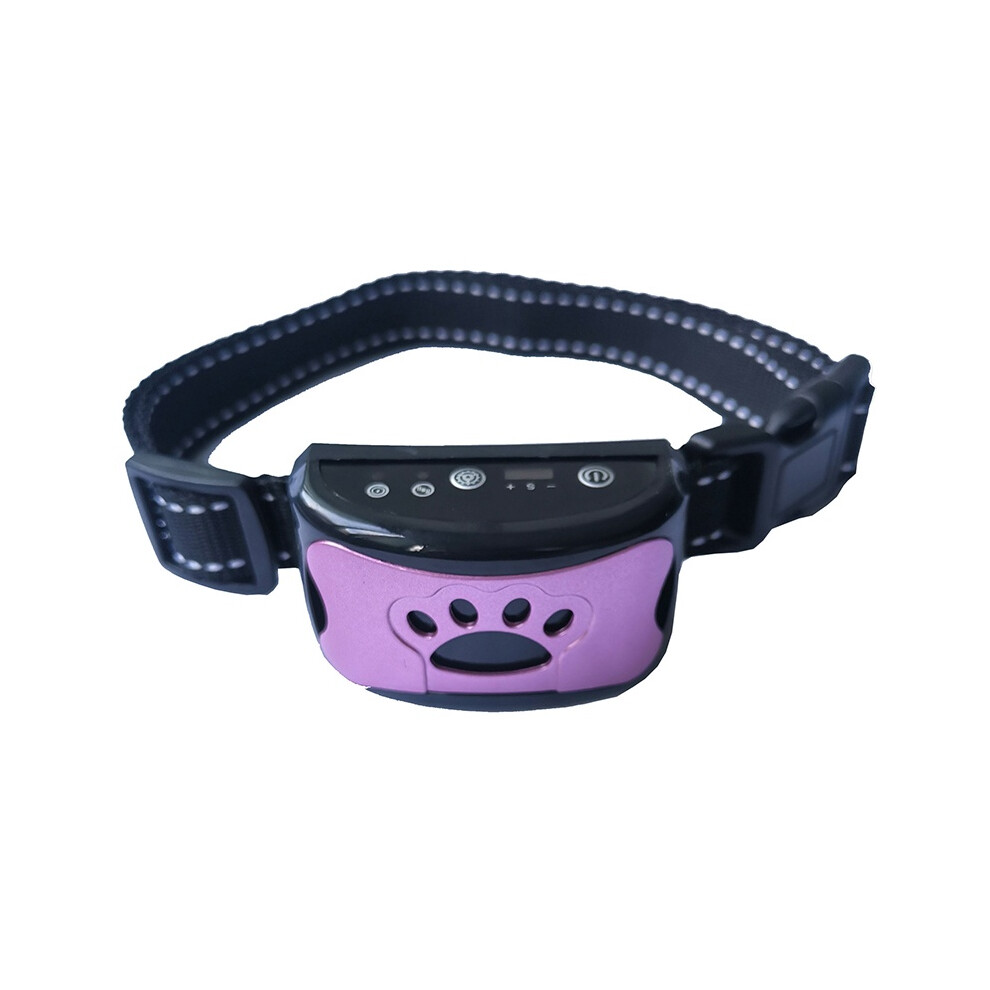 Purple (Purple) Bark Dog Anti Training Collar Sound Vibrate Automatic Barking Rechargeable Stop