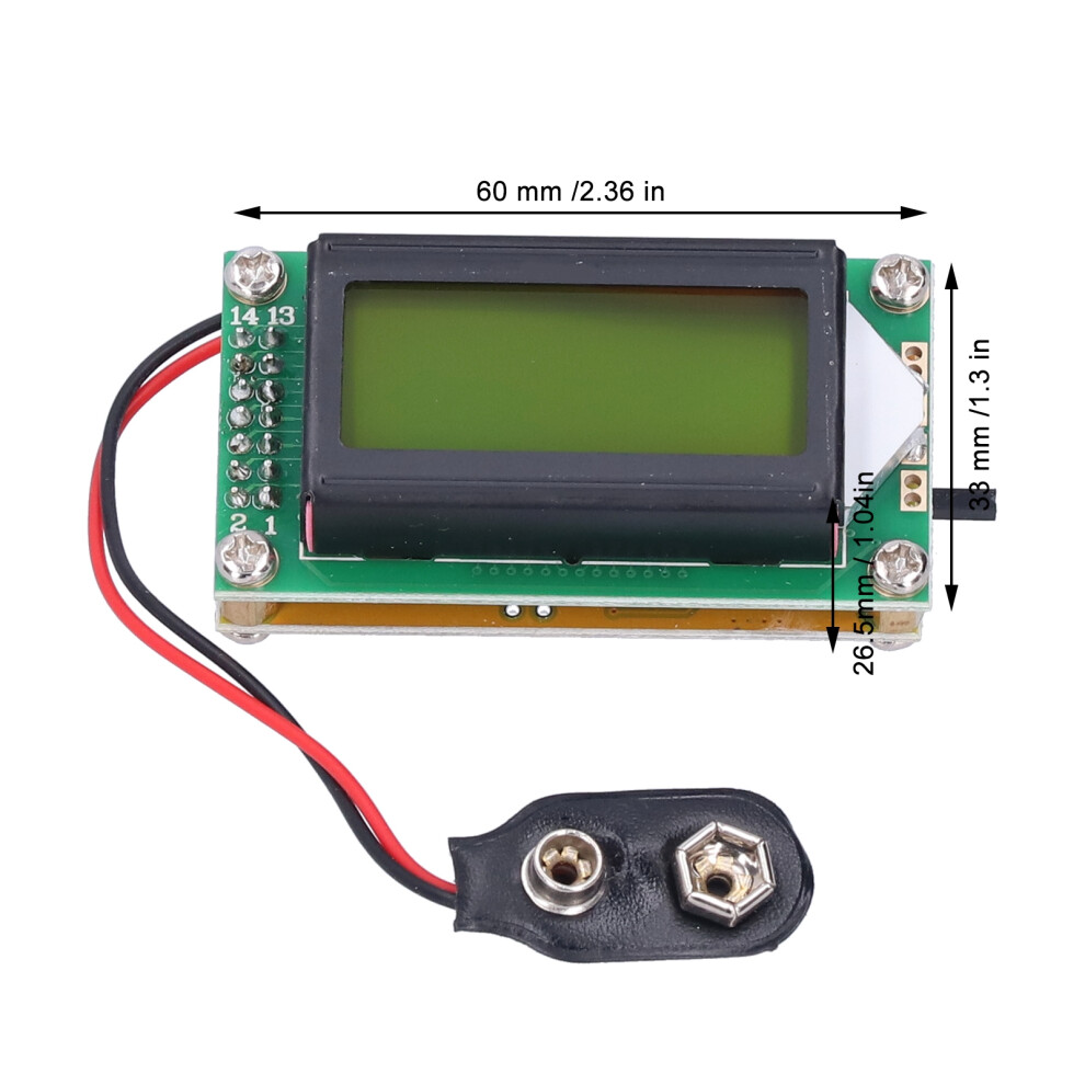 Diy Hertz Tester, 1-500Mhz, 38X16mm Lcd, Green 9421359772232