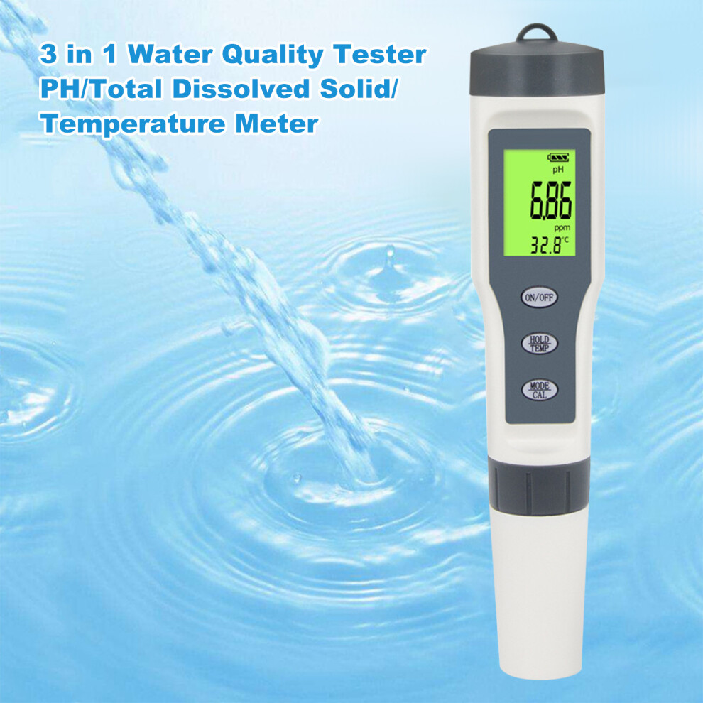 Digital Ph Meter With Atc 3-In-1 Water Test Tool, 0.01 Ph, 185*37*24Mm 8721359773880