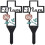 2Stk Friedhofsstecker Eisen, Outdoor Deko Gartenstecker 2