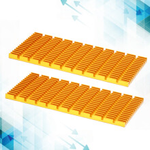 2 Stück Aluminum-Kühler TP50 x 4 x 100 Gold Wärmeleitende Klebefläche Kühlplatte
