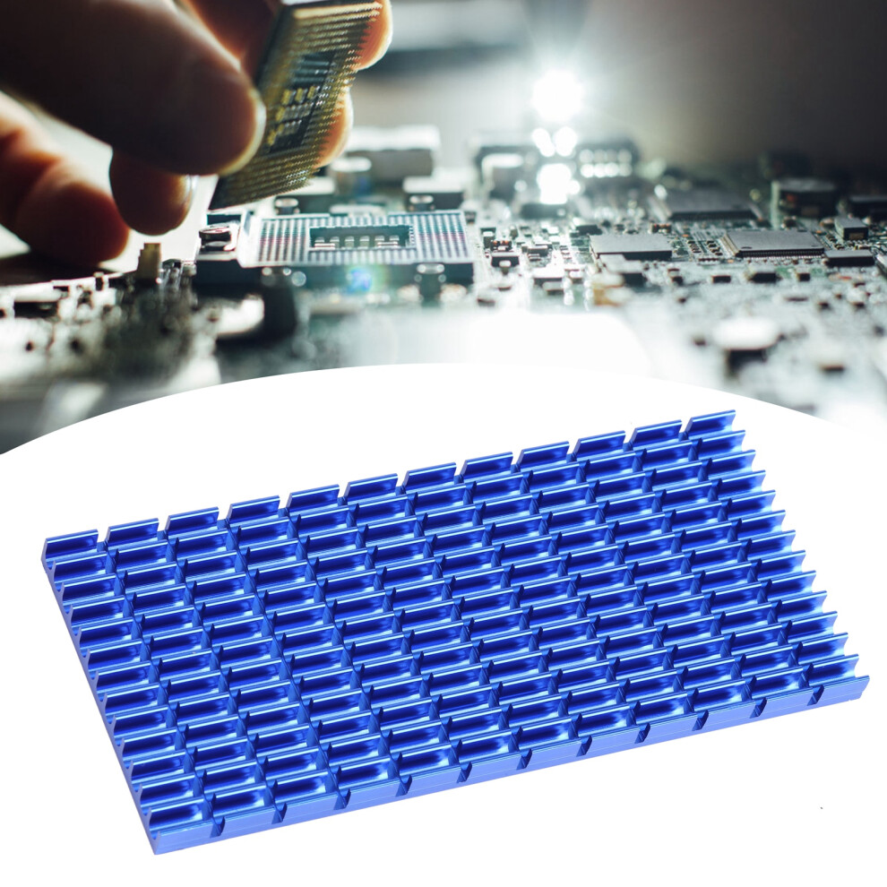 P55 6X120mm Aluminum Heat Sink For Cpu Pcb Amplifier Cooling Blue 7891359775915