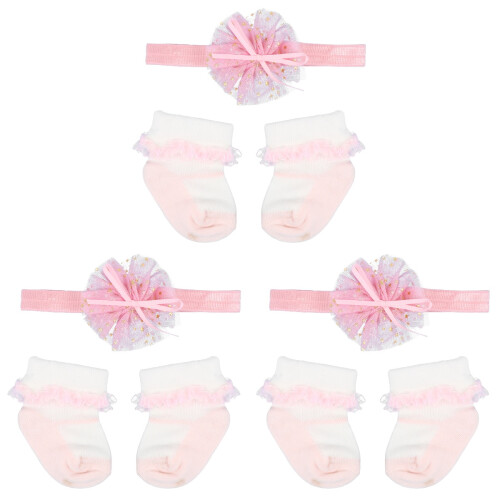 3 Sets Baby Spitzensöckchen Für Babykleidung 2