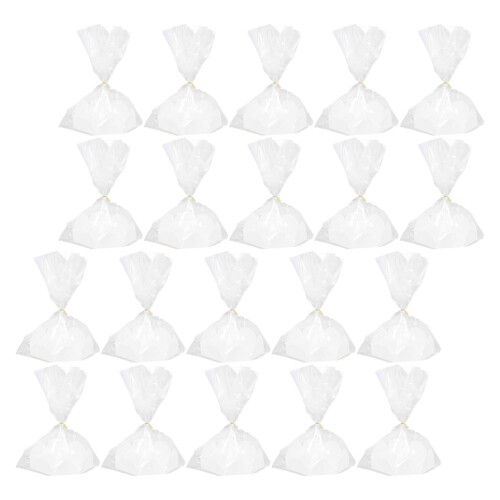 100 Transparente Kunststoffbacktüten Mit Verschlussband
