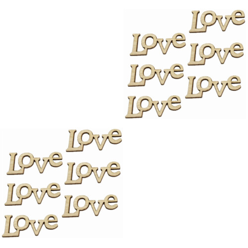 100Stk Holzteile Liebe Khaki DIY Valentinstag 2