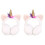 2St Winter Oorkappen Wit Unicorn Stijl Optimale Warmte 2