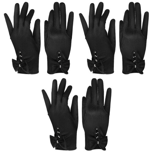 3 Paar Satin Für Damen Accessoire 2