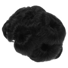 2Stk Hair Bun Wig Schwarz Haarknoten Verlängerung Volumen Haarstyling