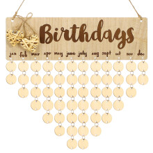 3Stk Holzblock Kalender Khaki, Geburtstags-Reminder Für Zuhause