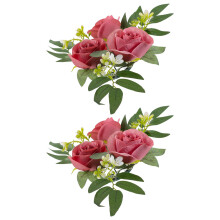6 Künstlicher Blumenkranz Mit Und Teelichthalter