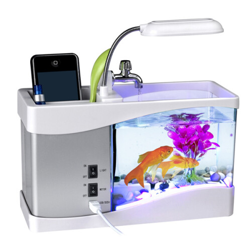 Multifunktionale USB LCD Desktop Aquarium LED Leuchte Mit Kalender 1