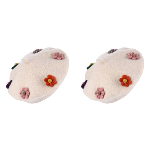 2 Kinder Wol Hoed Met Bloem Winter 2