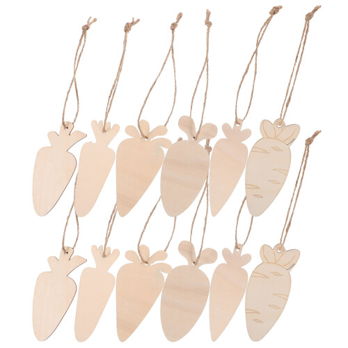 12 Sets Holz Ausschnitte Diy Rohlinge Holzscheiben 2
