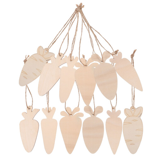 12 Sets Holz Ausschnitte Diy Rohlinge Holzscheiben 1