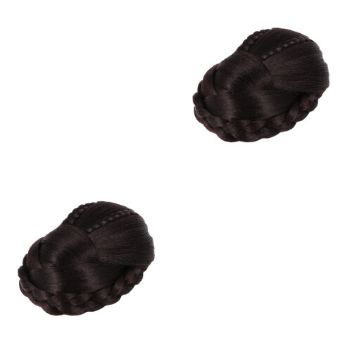2 Geflochtene Chignon Perücke Aus Für 2