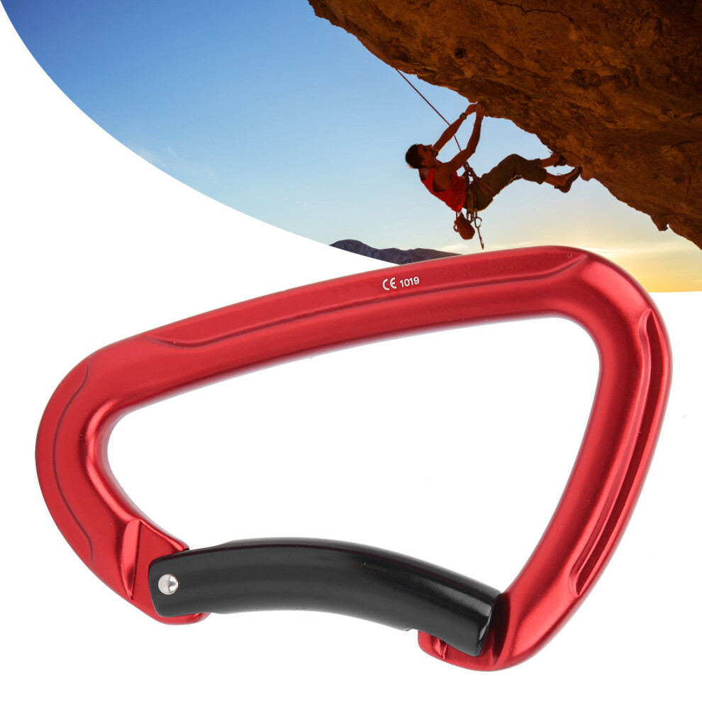2500Kg Aluminum Alloy Carabiner - Red/Black For Climbing & Mountaineering 8321359777217