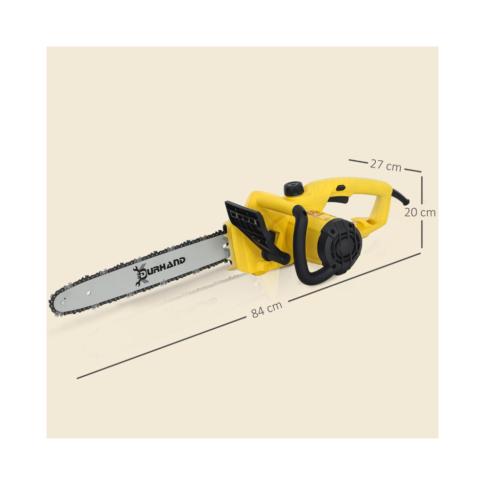 Corded Electric Chain Saw 2000W 16â Aluminium Blade Auto Chain Lubrication 7250rpm for Wood Cutting & Tree Pruning Yellow-image-OPC-PMVJJRG-NEW