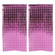 6Stk Pink Folienfransen Gardinen Robust Für Hochzeit &