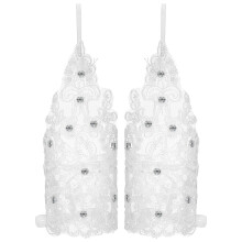 3 Paar Damen Spitzenhandschuhe Mesh Mit Gestickter