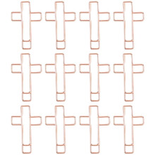 24Stk Cross Paper Clips Metall Buchzeichen Memo Clips