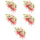 5 Sets Blumen Brosche Armband Corsage Armbänder 7