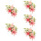 5 Sets Blumen Brosche Armband Corsage Armbänder 10