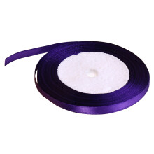 6Mm 25 Yard Polyester Seidenband Dunkelviolett