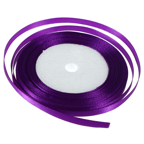 6Mm 25 Yard Polyester Seidenband Dunkelviolett 1