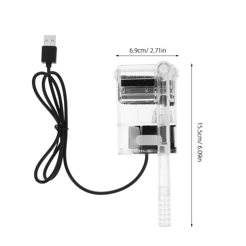 Aquarium Wasseraufbereitungsbox Filter Hängebox Mini Leise USB 2