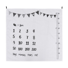 2Pcs White Baby Swaddle Blanket Monthly Milestone Photo Shoot Prop