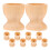 20Pcs Kitchen Wooden Egg Holders Khaki Natural Egg Tray for Breakfast 10
