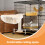 Cat Hammock Bed Spoon-Shape Soft Lint Covered With Scratching Post 10