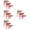 12 Rolls Valentine's Day Heart Pattern Ribbon For Wrapping 7