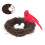 Creative Bedroom Layout Prop Bird Nest Egg Sparrow Ornament Set 4