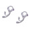 2Pcs Grey Cute Rabbit Ear Earmuffs Plush Material Easter Outdoor Use 9