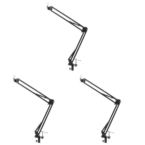 3Pcs Portable Black Metal Webcam Clamp Desktop Stand for Stable Use 1