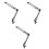 3Pcs Portable Black Metal Webcam Clamp Desktop Stand for Stable Use 3