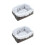 2Pcs Plush Light Grey Cat Cushion Bed Foldable Pet Nest Mat 5