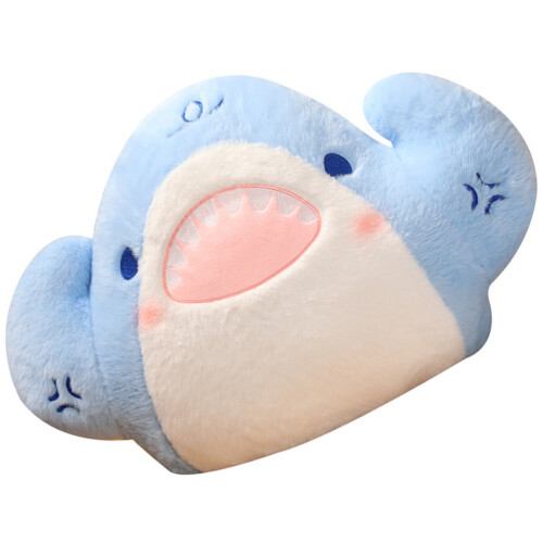 2Pcs Shark Shape Plush Toy Throw Pillow For Sofa Bed Couch 1